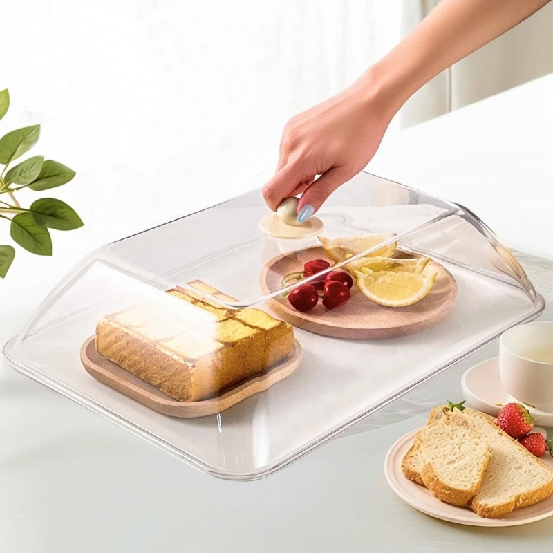 Kitchen Baking Storage - WORTHBUY Reusable Plastic Food Cover Clear