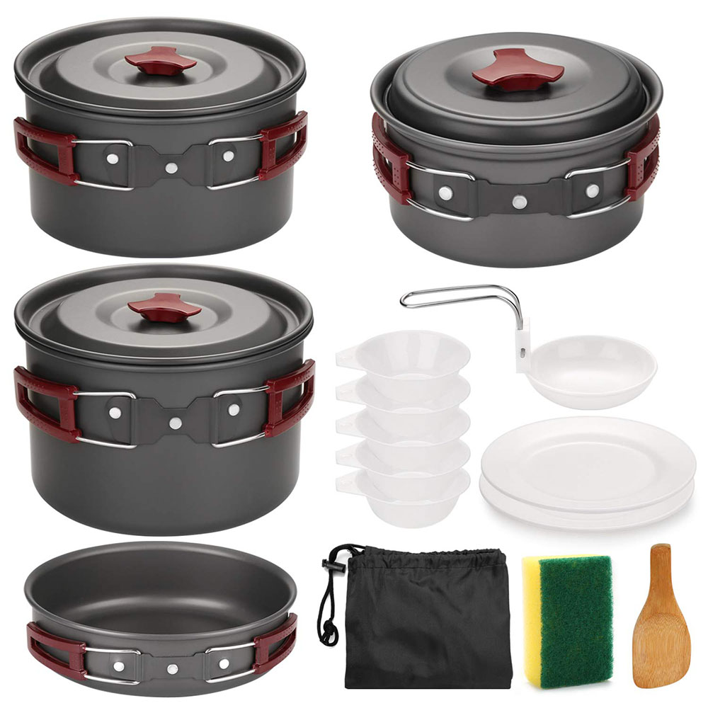 Kitchen Baking Pan Set - Outdoor Camping Cookware Kit Non Stick