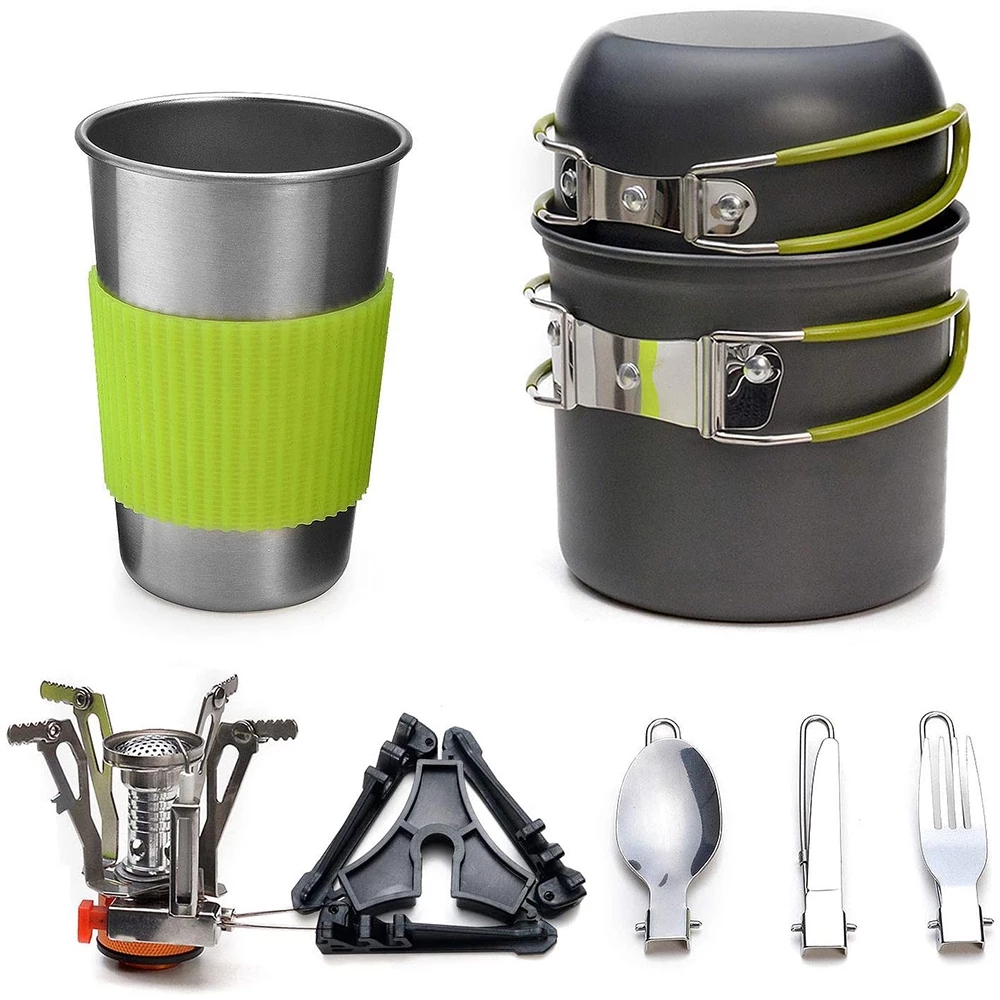 Kitchen Baking Pan Set - Camping Cookware Kit with Stove Outdoor