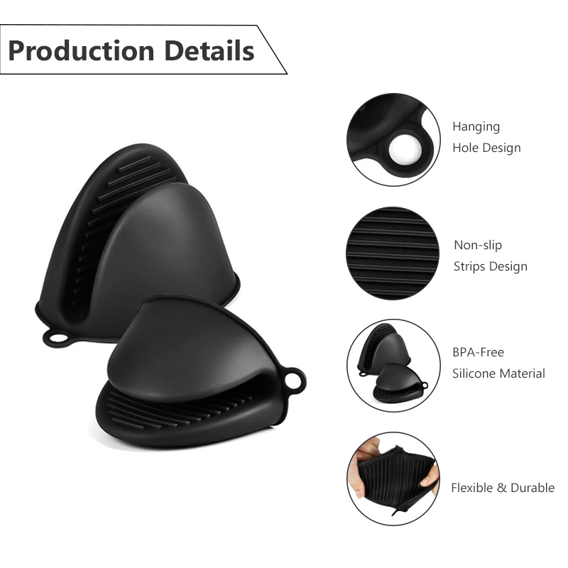 2 Pack Silicone Oven Mitts Pot - огляд і ціна Kitchen Baking Pan Set