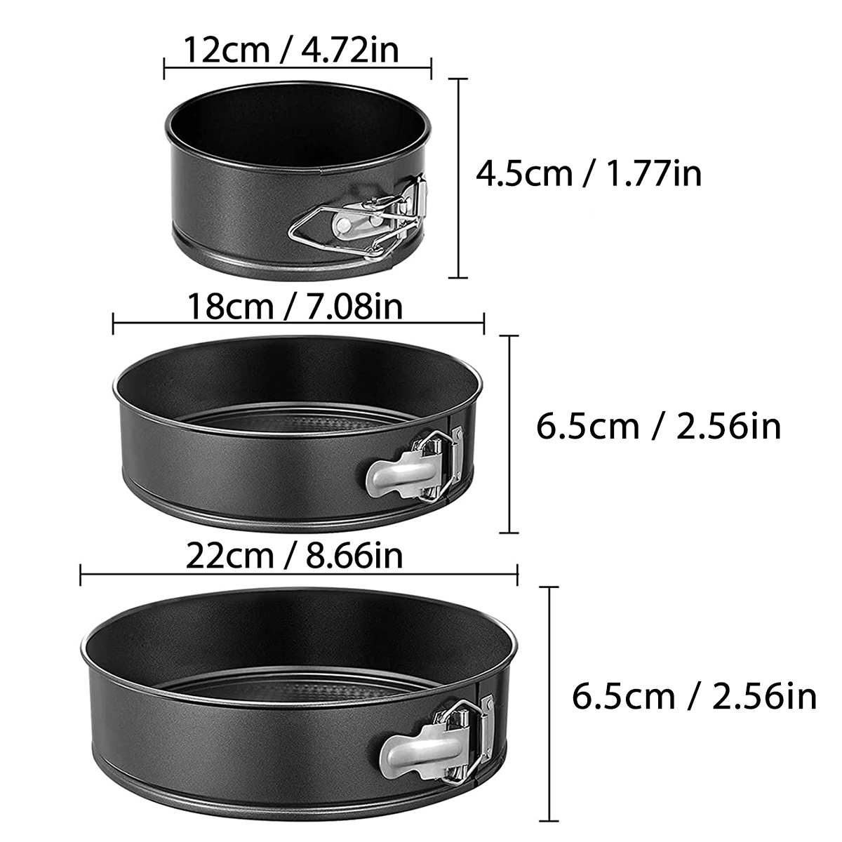 1PC, 3PCS Cake Pan Set, Round  - огляд і ціна Kitchen Baking Pan