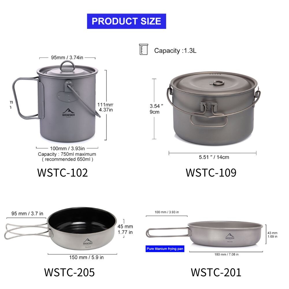 Widesea Camping Tableware Tita - огляд і ціна Kitchen Baking Pan Set