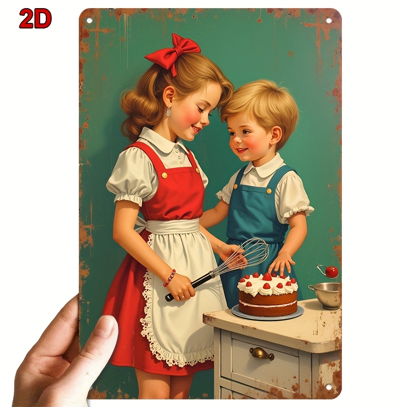 8x12Inch Metal Tin Sign Siblin - огляд і ціна Kitchen Baking Wall Art