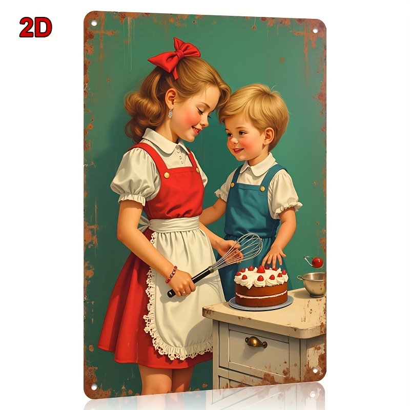 8x12Inch Metal Tin Sign Siblin - огляд і ціна Kitchen Baking Wall Art