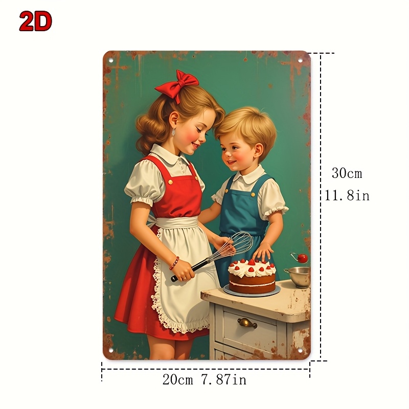 8x12Inch Metal Tin Sign Siblin - огляд і ціна Kitchen Baking Wall Art