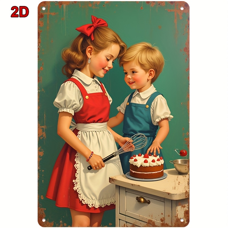 8x12Inch Metal Tin Sign Siblin - огляд і ціна Kitchen Baking Wall Art