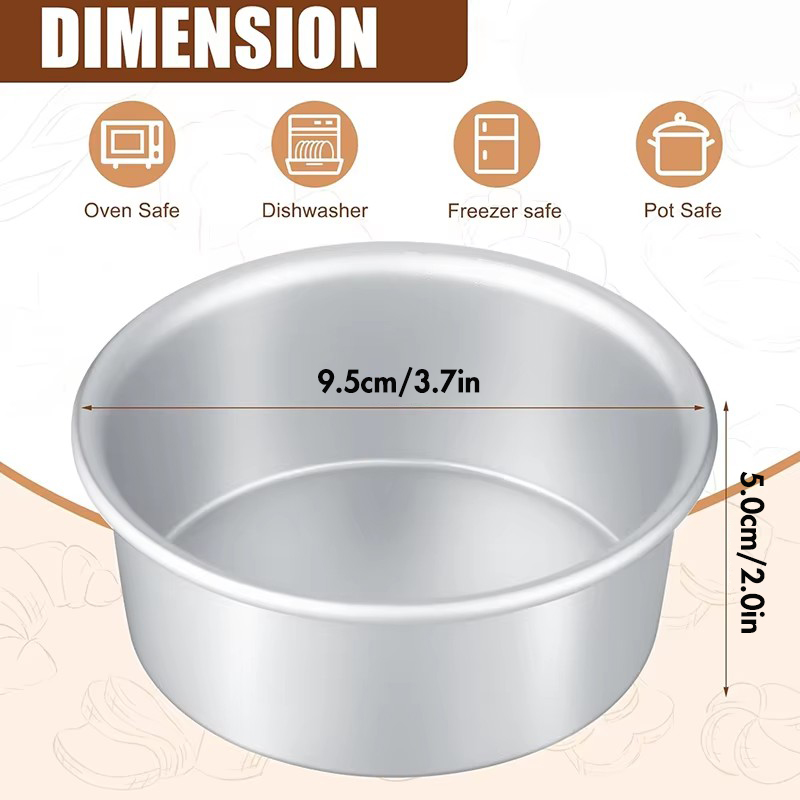 6/12Pcs Aluminum Mini Cake Pan - огляд і ціна Kitchen Baking Pan Set