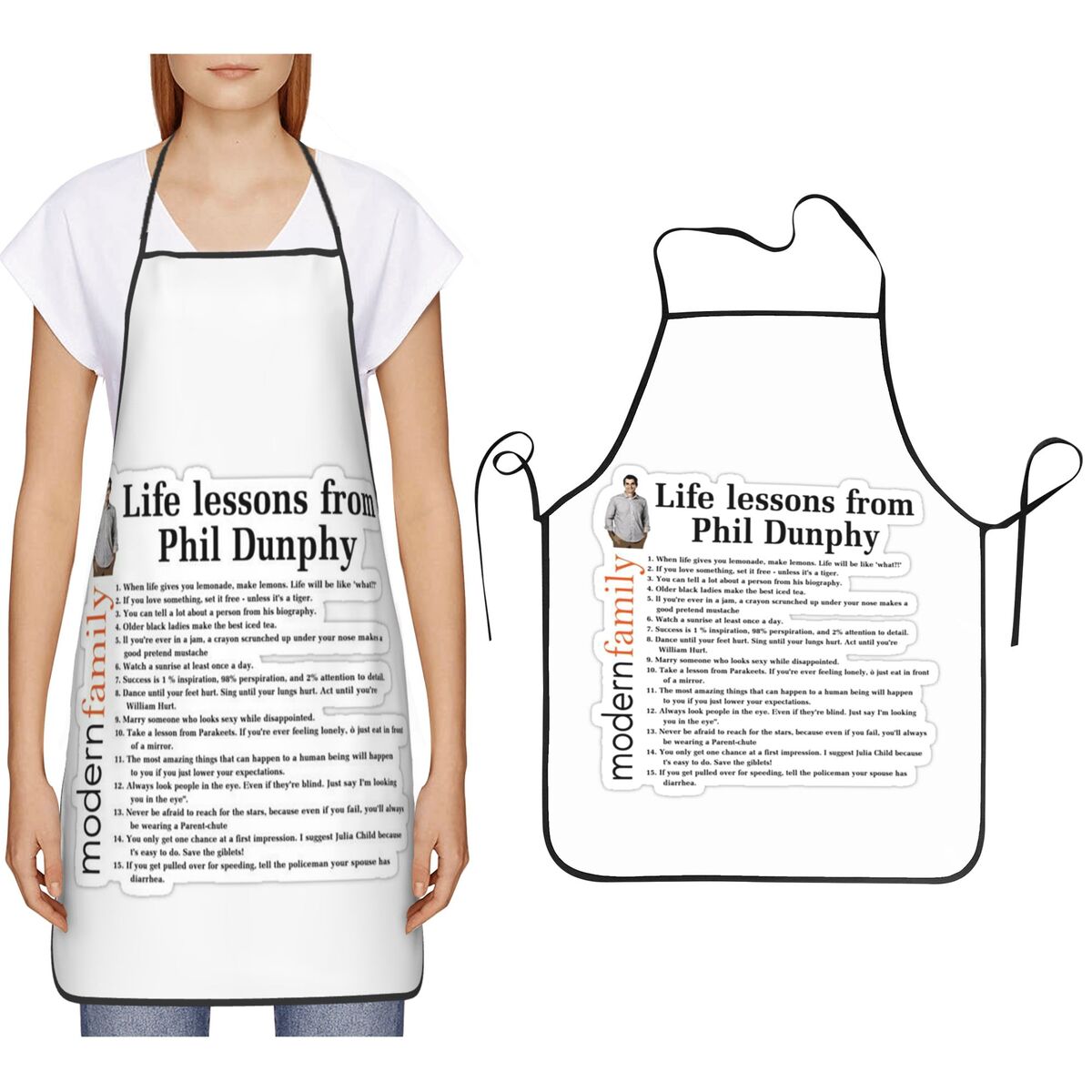 Life Lessons Phil Dunphy Apron - огляд і ціна Kitchen And Baking Life