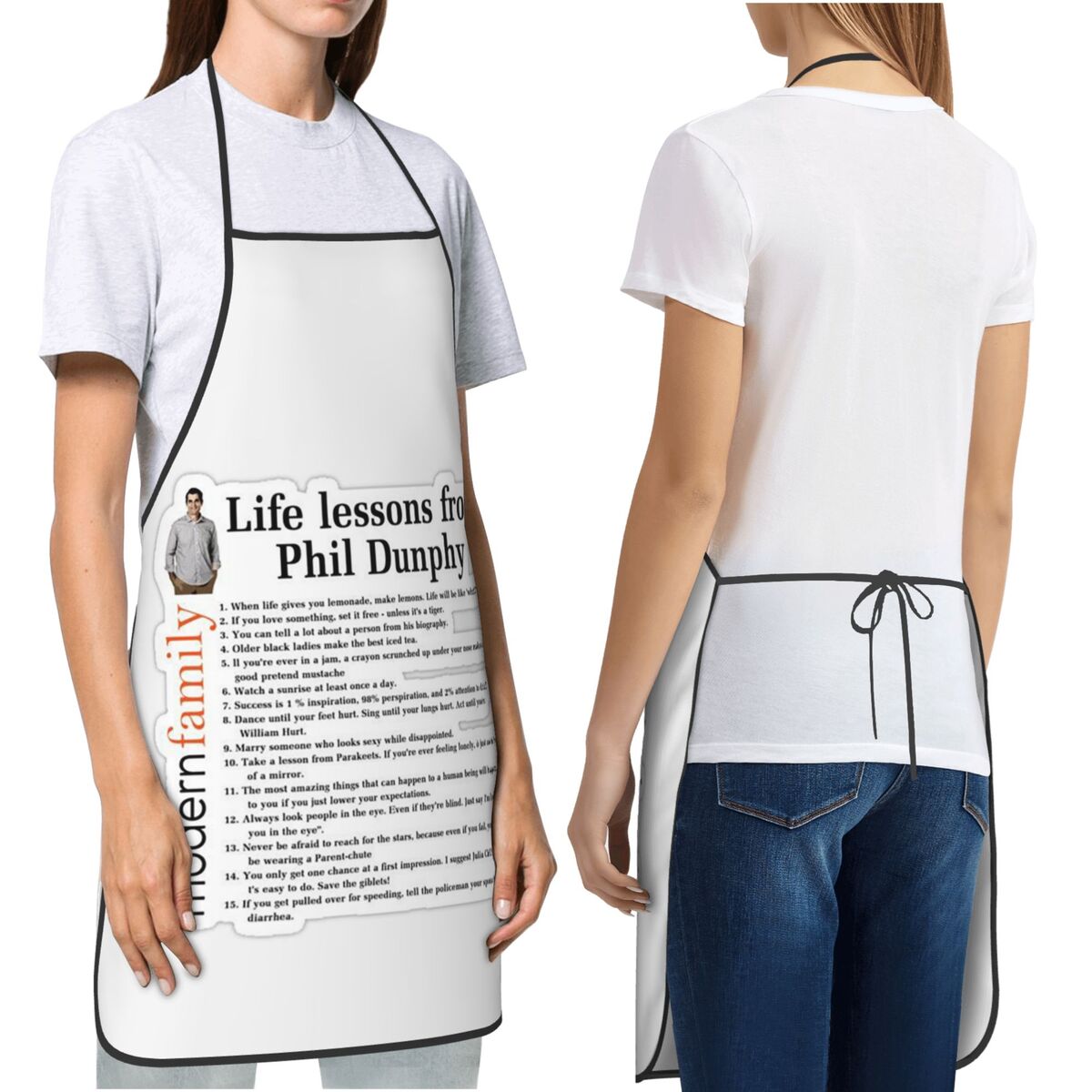 Life Lessons Phil Dunphy Apron - огляд і ціна Kitchen And Baking Life