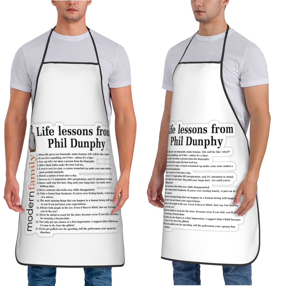 Life Lessons Phil Dunphy Apron - огляд і ціна Kitchen And Baking Life