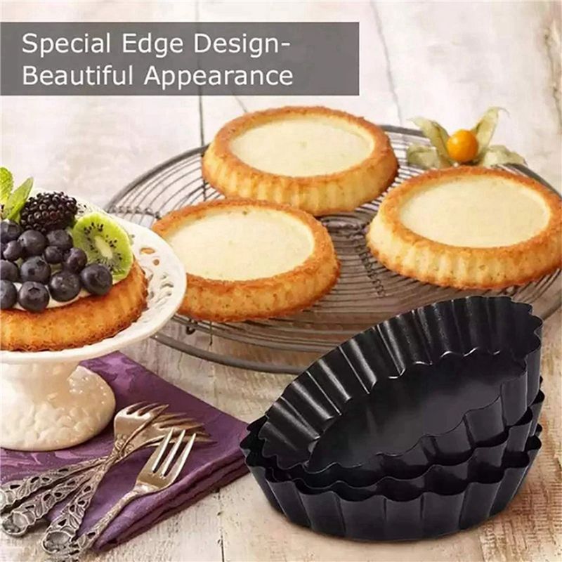 BAAJ-18Pcs 4In/10Cm Mini Pie M - огляд і ціна Tart Pan Loose