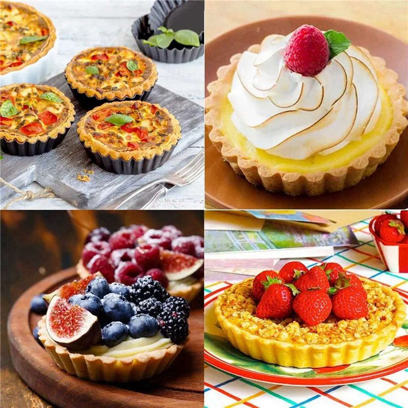 BAAJ-18Pcs 4In/10Cm Mini Pie M - огляд і ціна Tart Pan Loose