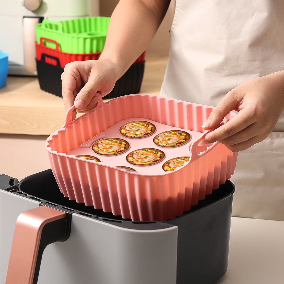 2pcs Silicone Air Fryer Liners - огляд і ціна Kitchen Baking Pan Set