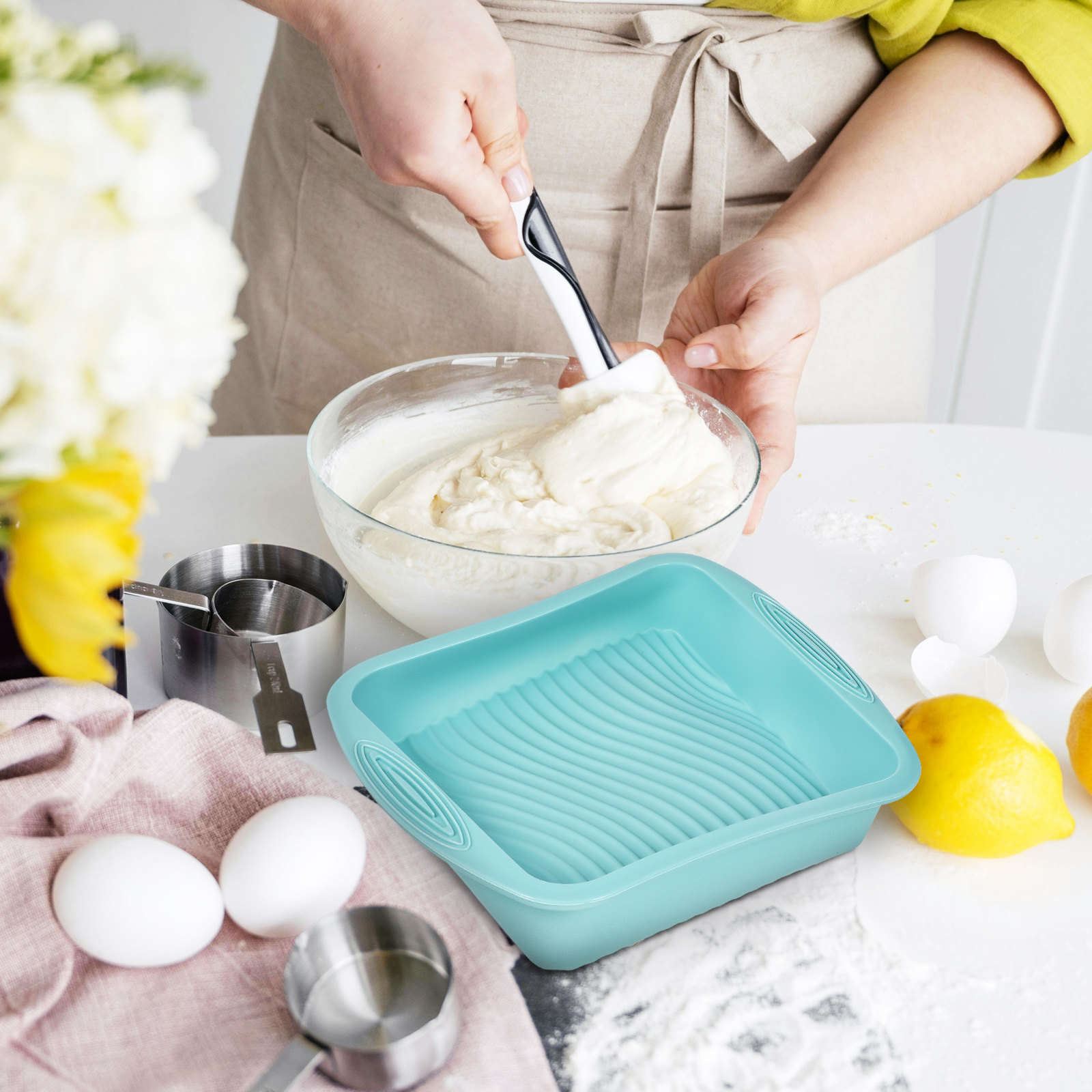 Square Silicone Cake Tin Bakin - огляд і ціна Kitchen Baking Pan