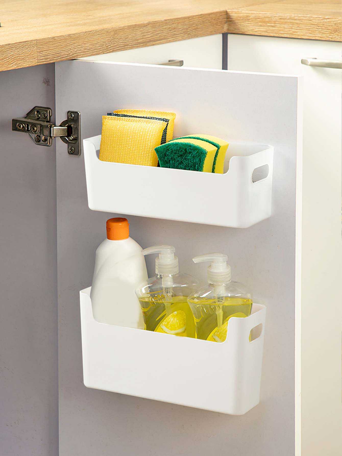 Punch Free Cabinet Door Organi - огляд і ціна Kitchen Baking Tray Storage