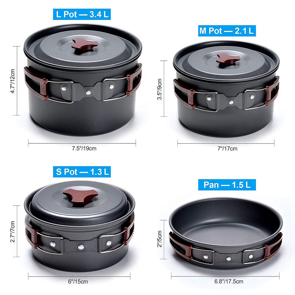Outdoor Camping Cookware Kit N - огляд і ціна Kitchen Baking Pan Set