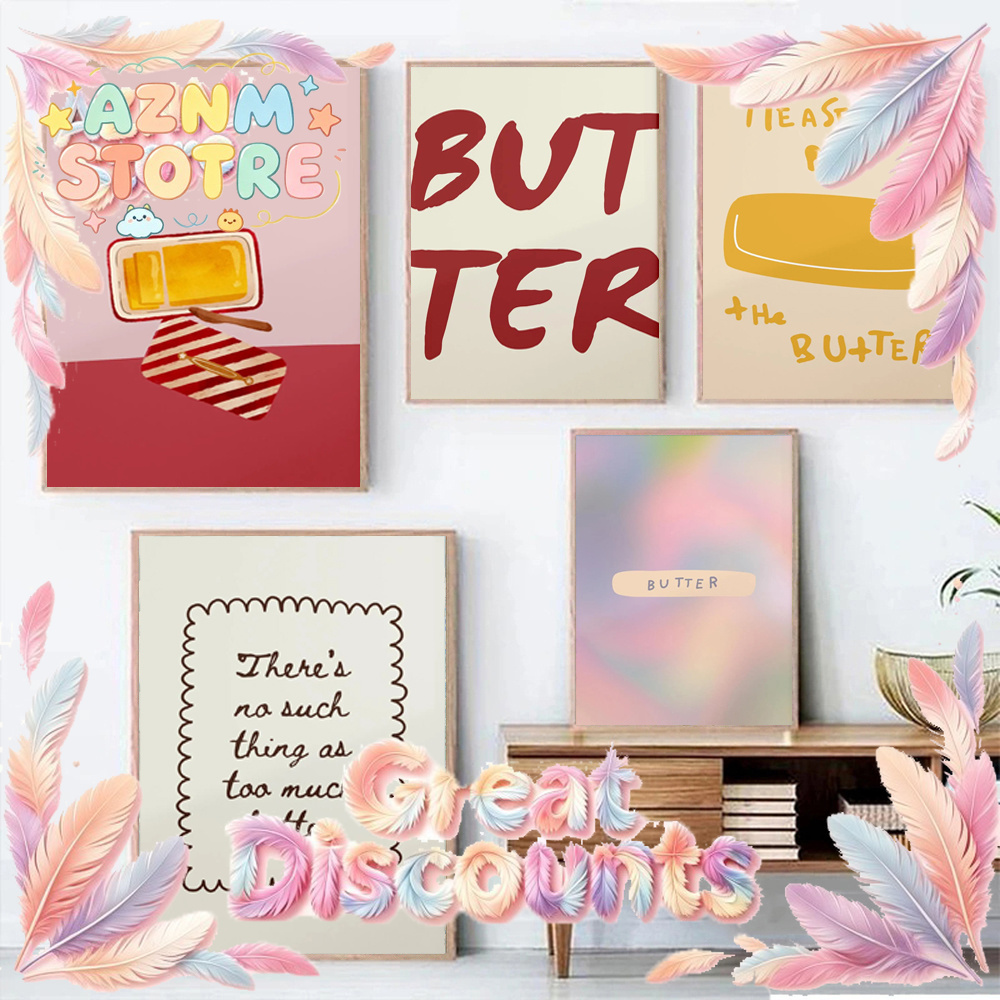 1pc Butter Poster Minimalist K - огляд і ціна Kitchen Baking Wall Art